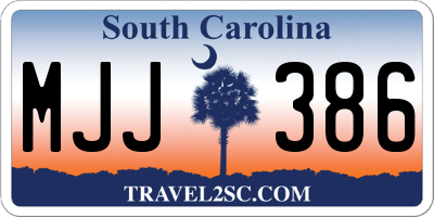 SC license plate MJJ386