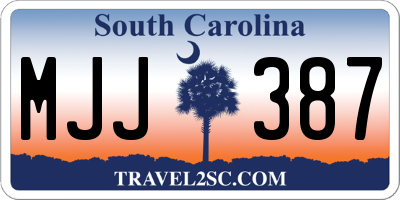 SC license plate MJJ387