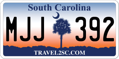 SC license plate MJJ392