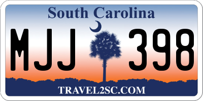 SC license plate MJJ398