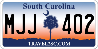 SC license plate MJJ402