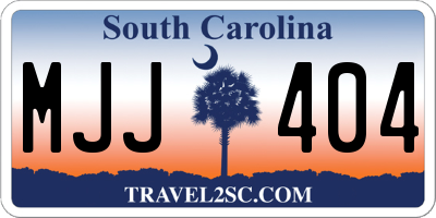 SC license plate MJJ404
