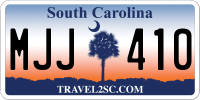 SC license plate MJJ410