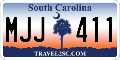 SC license plate MJJ411