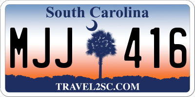 SC license plate MJJ416