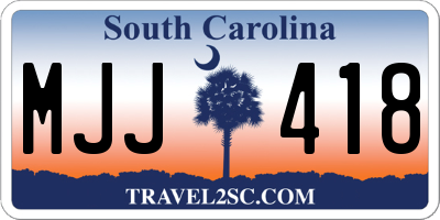 SC license plate MJJ418