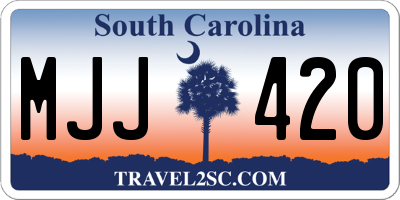 SC license plate MJJ420