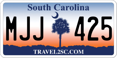 SC license plate MJJ425