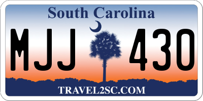 SC license plate MJJ430
