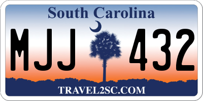 SC license plate MJJ432