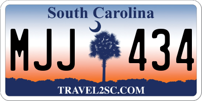 SC license plate MJJ434