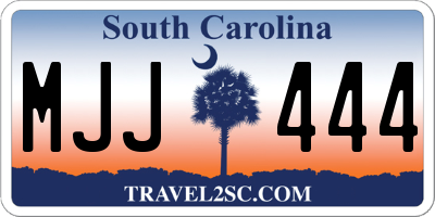 SC license plate MJJ444