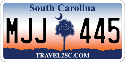 SC license plate MJJ445
