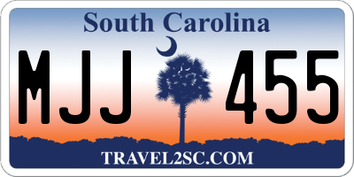 SC license plate MJJ455