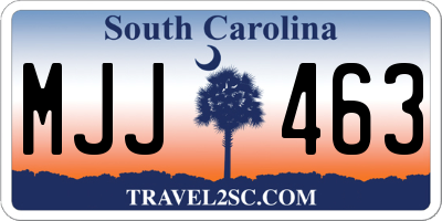 SC license plate MJJ463