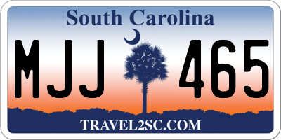 SC license plate MJJ465