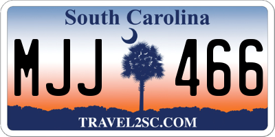 SC license plate MJJ466