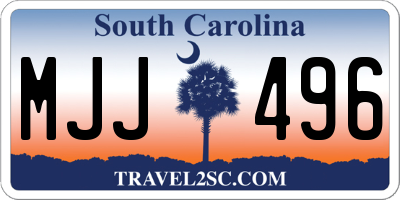 SC license plate MJJ496