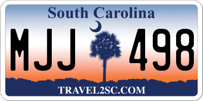 SC license plate MJJ498