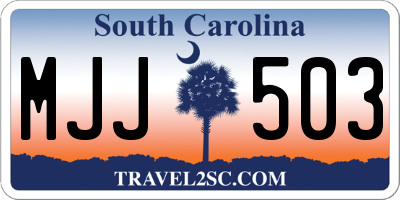 SC license plate MJJ503