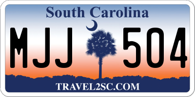 SC license plate MJJ504
