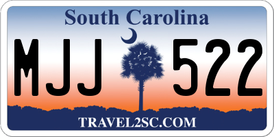 SC license plate MJJ522