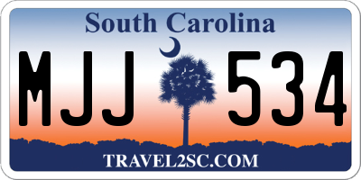 SC license plate MJJ534