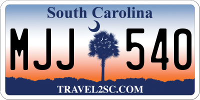SC license plate MJJ540