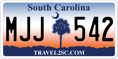 SC license plate MJJ542