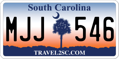SC license plate MJJ546