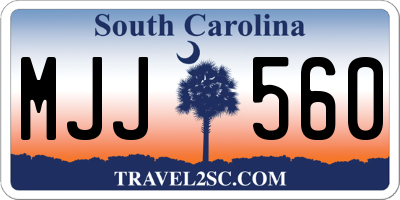 SC license plate MJJ560
