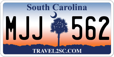 SC license plate MJJ562