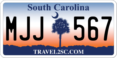 SC license plate MJJ567