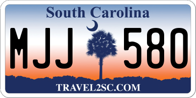 SC license plate MJJ580