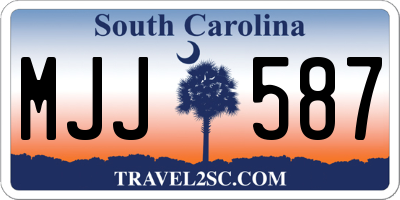 SC license plate MJJ587