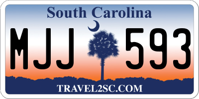 SC license plate MJJ593