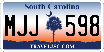 SC license plate MJJ598