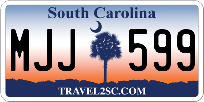 SC license plate MJJ599