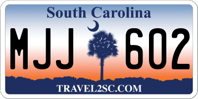 SC license plate MJJ602