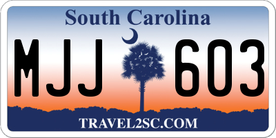 SC license plate MJJ603