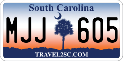 SC license plate MJJ605