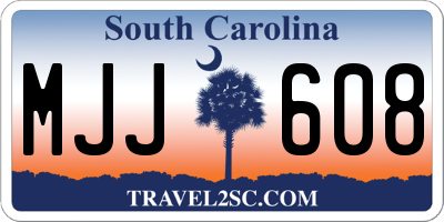 SC license plate MJJ608
