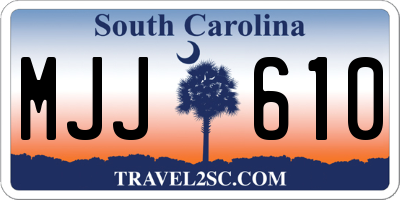 SC license plate MJJ610