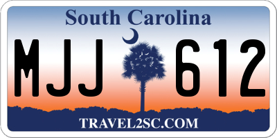 SC license plate MJJ612