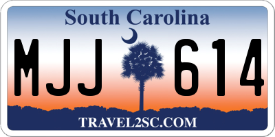 SC license plate MJJ614