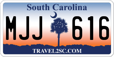 SC license plate MJJ616