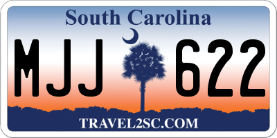 SC license plate MJJ622