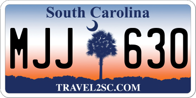 SC license plate MJJ630
