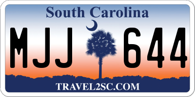 SC license plate MJJ644