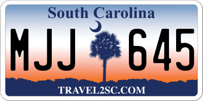 SC license plate MJJ645